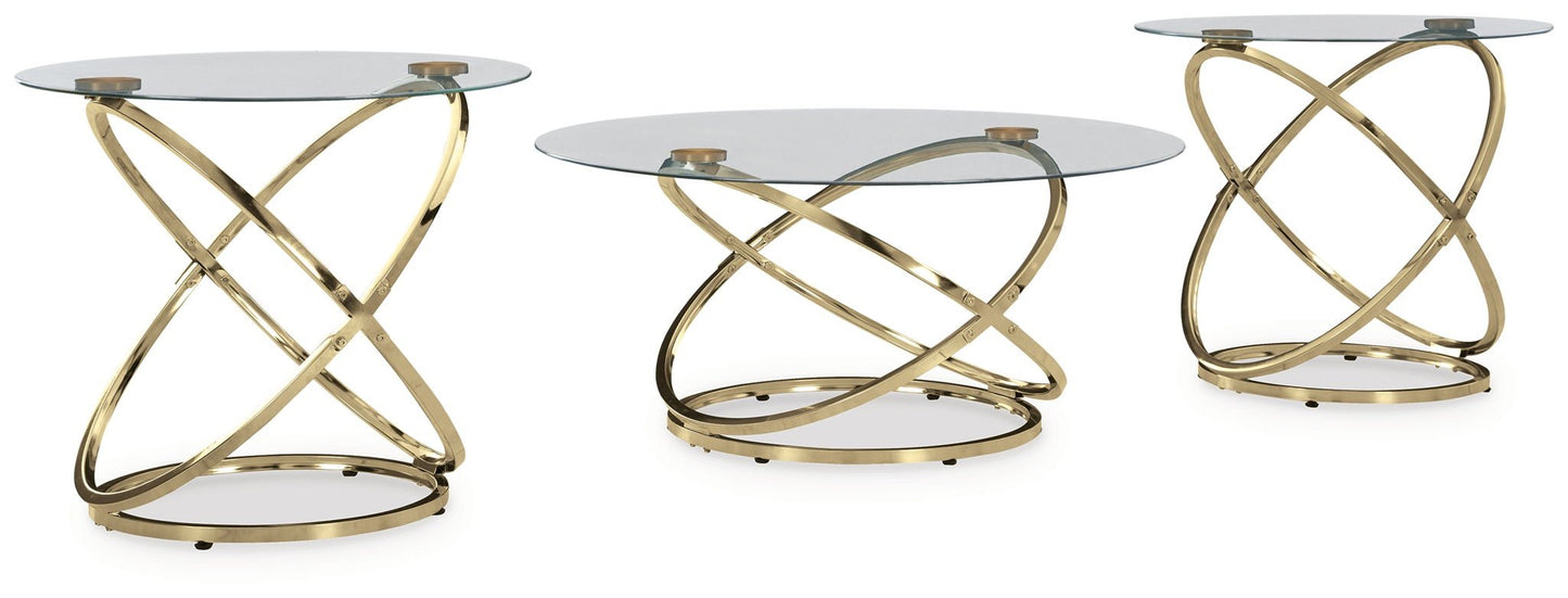 Crimonti - Champagne - Occasional Table Set (Set of 3) - Hornell Furniture Outlet