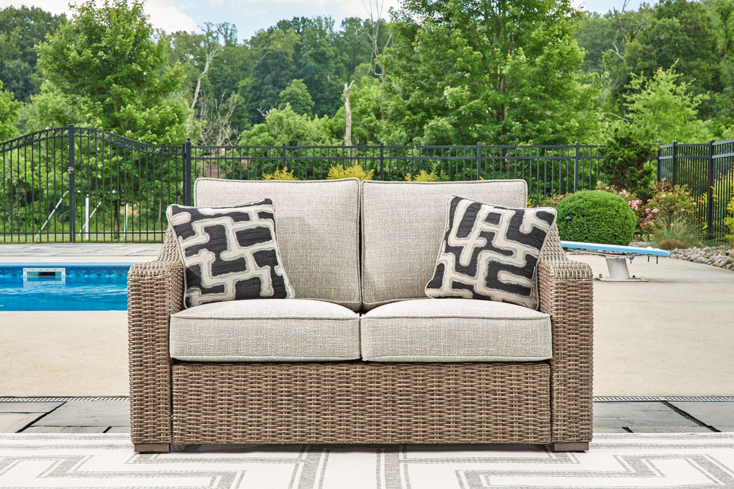 Beachcroft - Beige - Loveseat With Cushion - Hornell Furniture Outlet