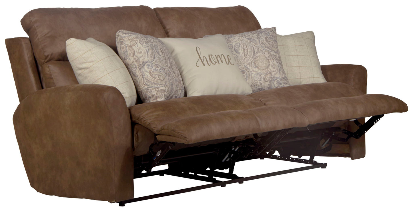 Justine - Lay Flat Reclining Sofa - Burlap - Hornell Furniture Outlet
