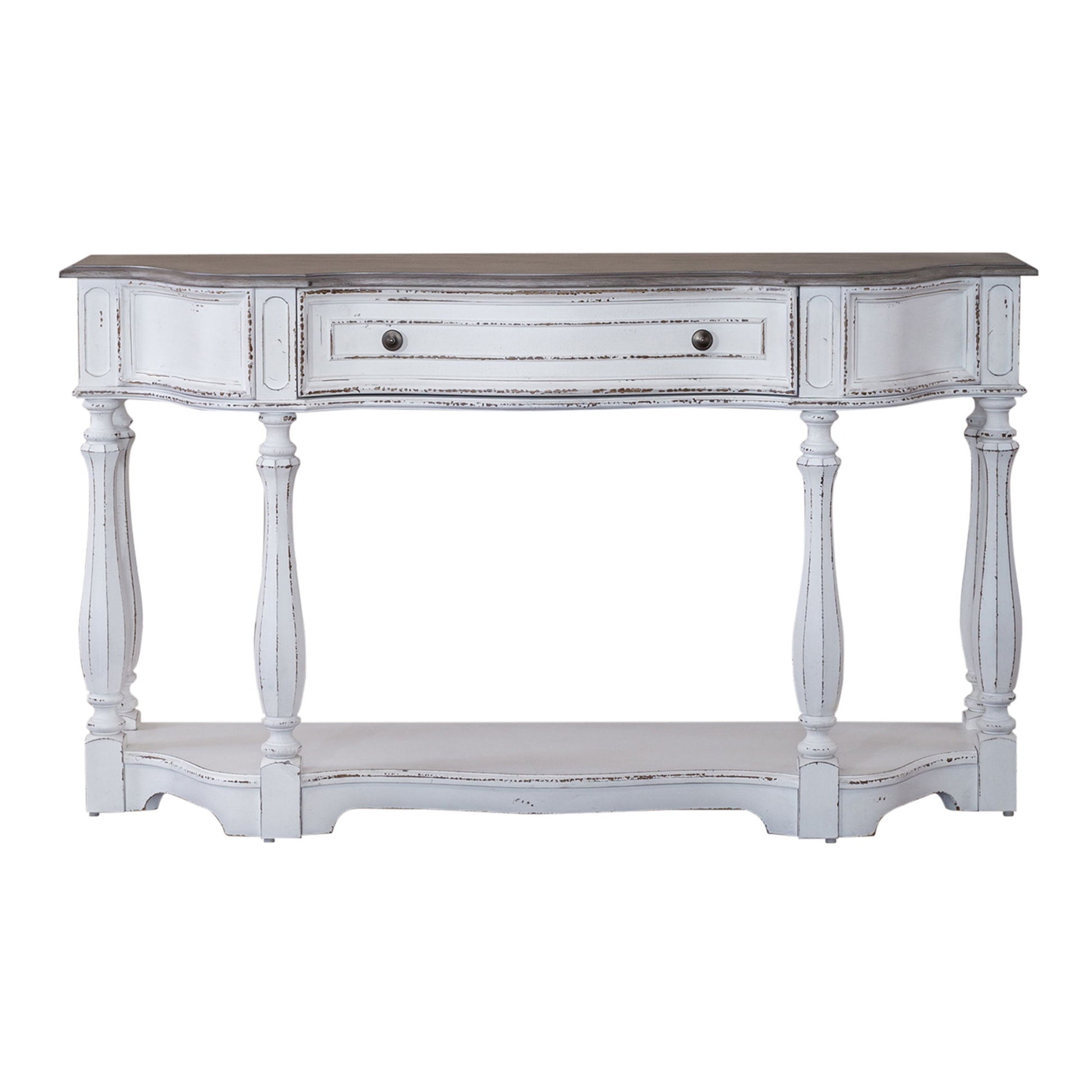 Magnolia Manor - Hall Console Table - White - Hornell Furniture Outlet
