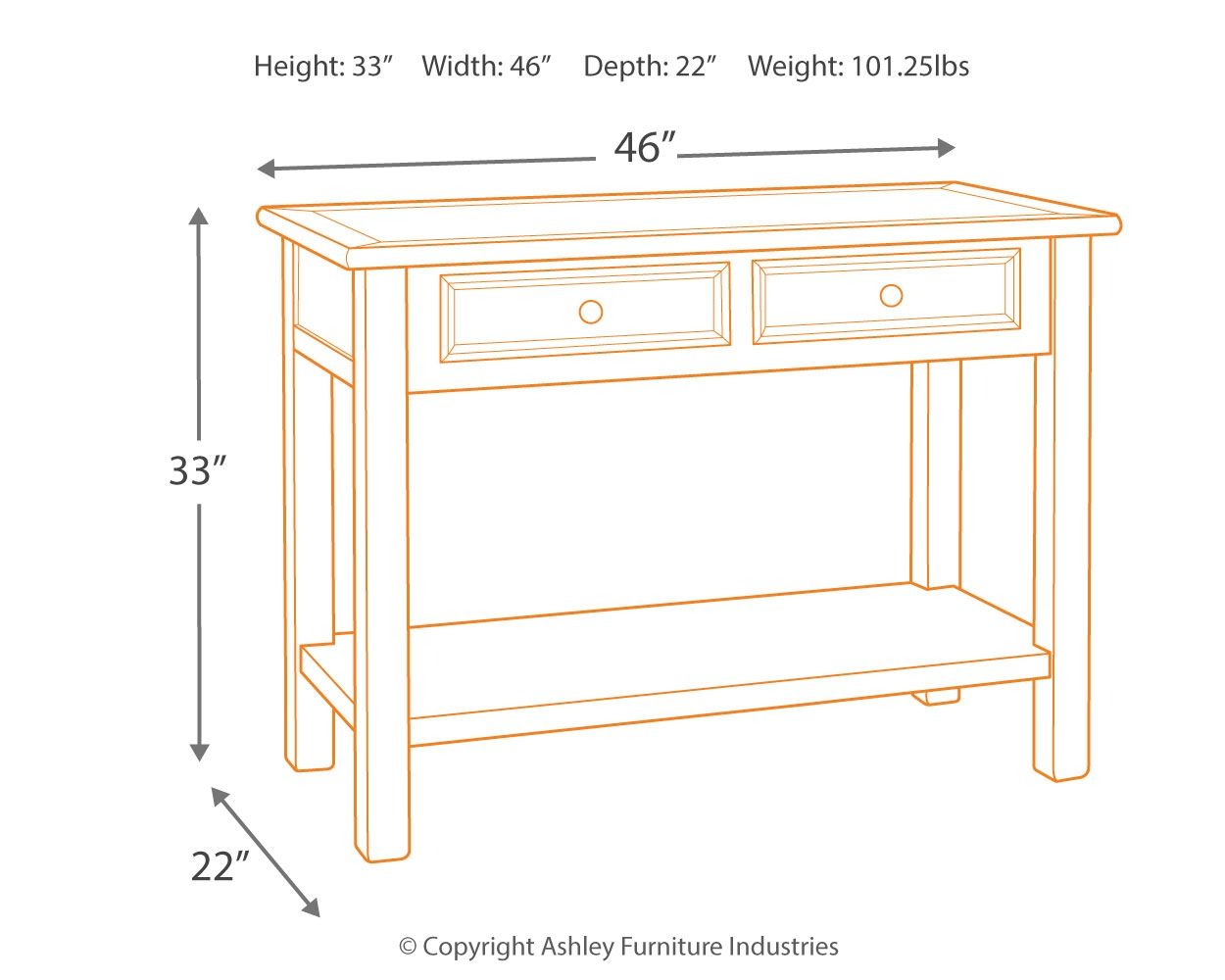 Bolanburg - Sofa Table - Hornell Furniture Outlet