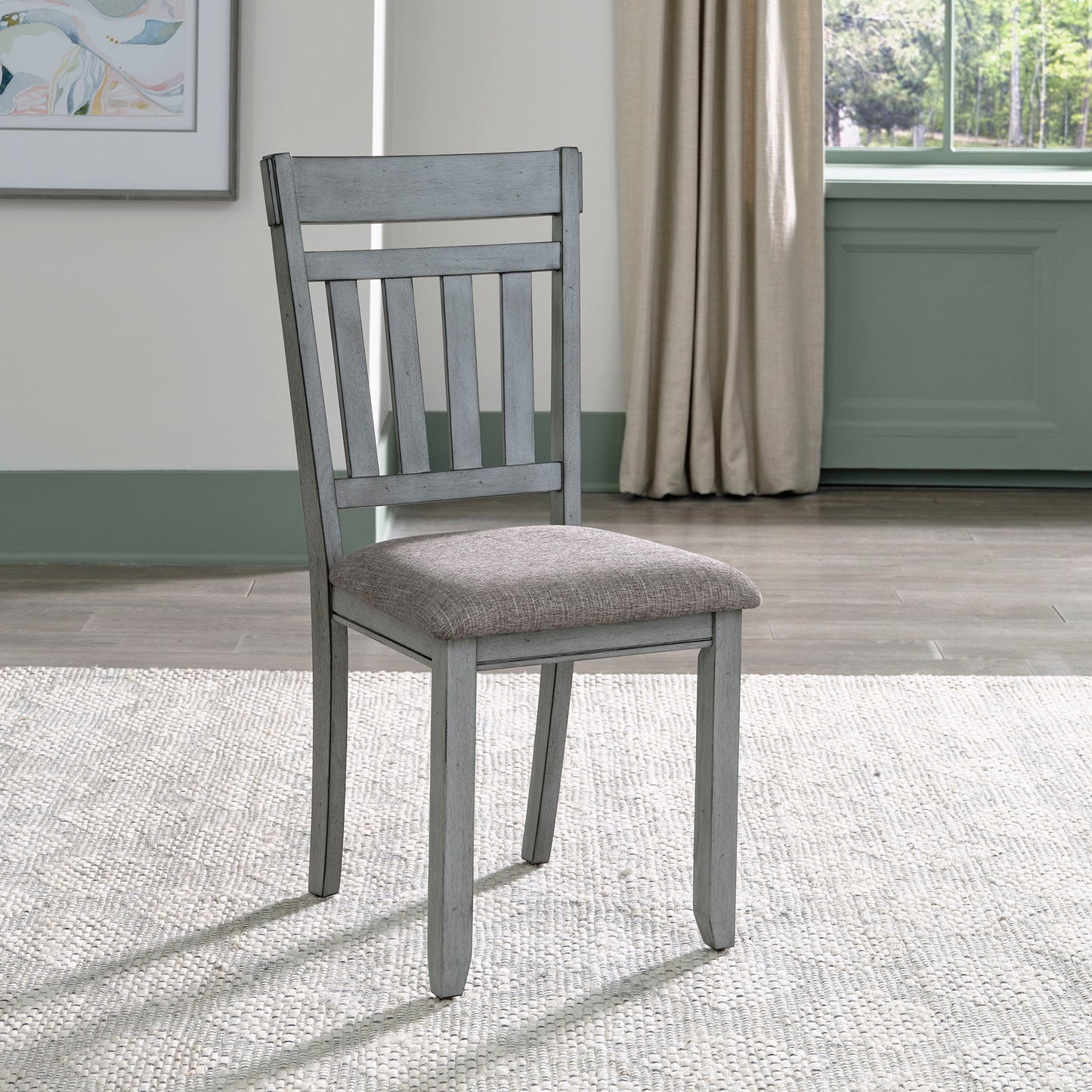 Newport - Splat Back Side Chair (RTA) - Gray - Hornell Furniture Outlet