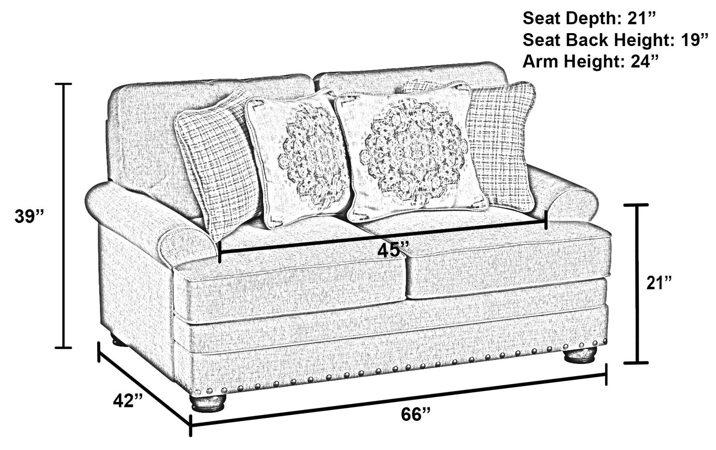 Farmington - Loveseat - Buff - Hornell Furniture Outlet