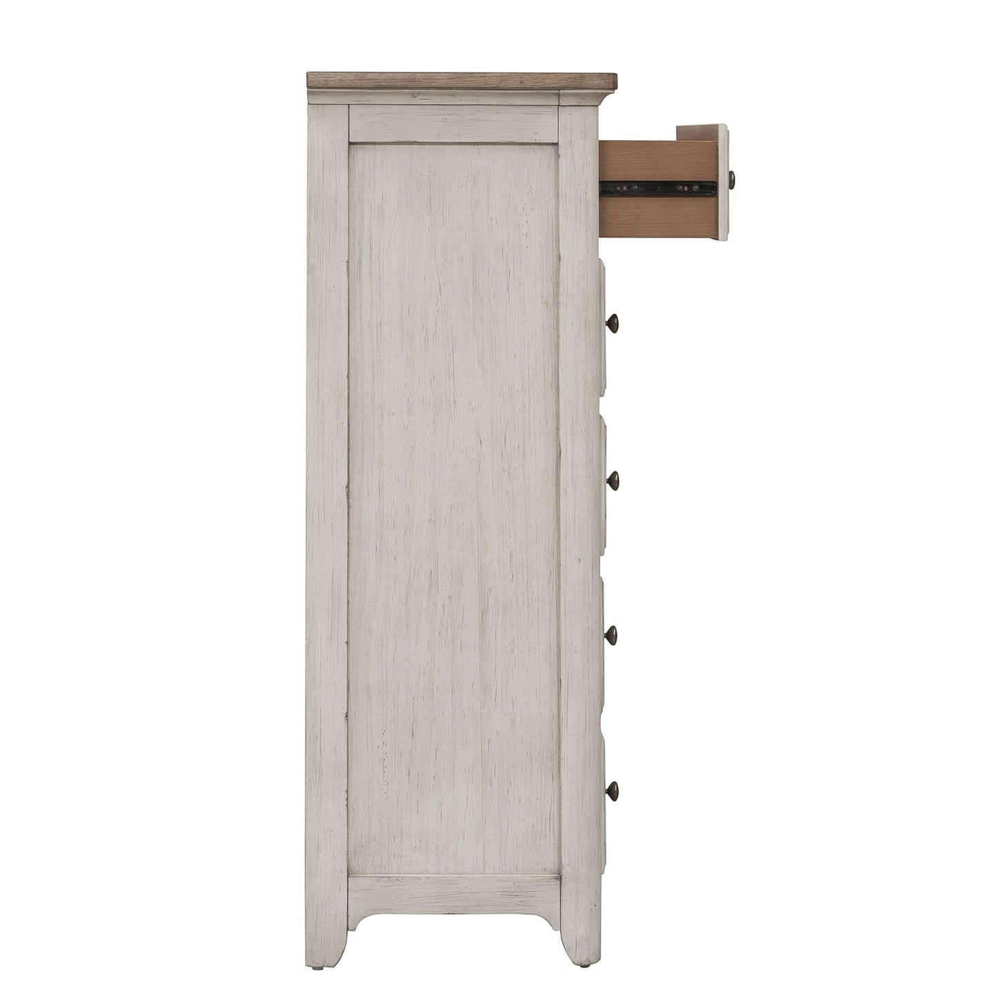 Farmhouse Reimagined - 5 Drawer Chest - White - Hornell Furniture Outlet