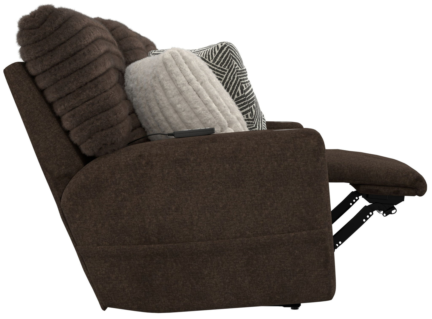 Zen - Power Reclining Sofa With CR3 Heat/Massage/Zero Gravity - Chocolate - Hornell Furniture Outlet