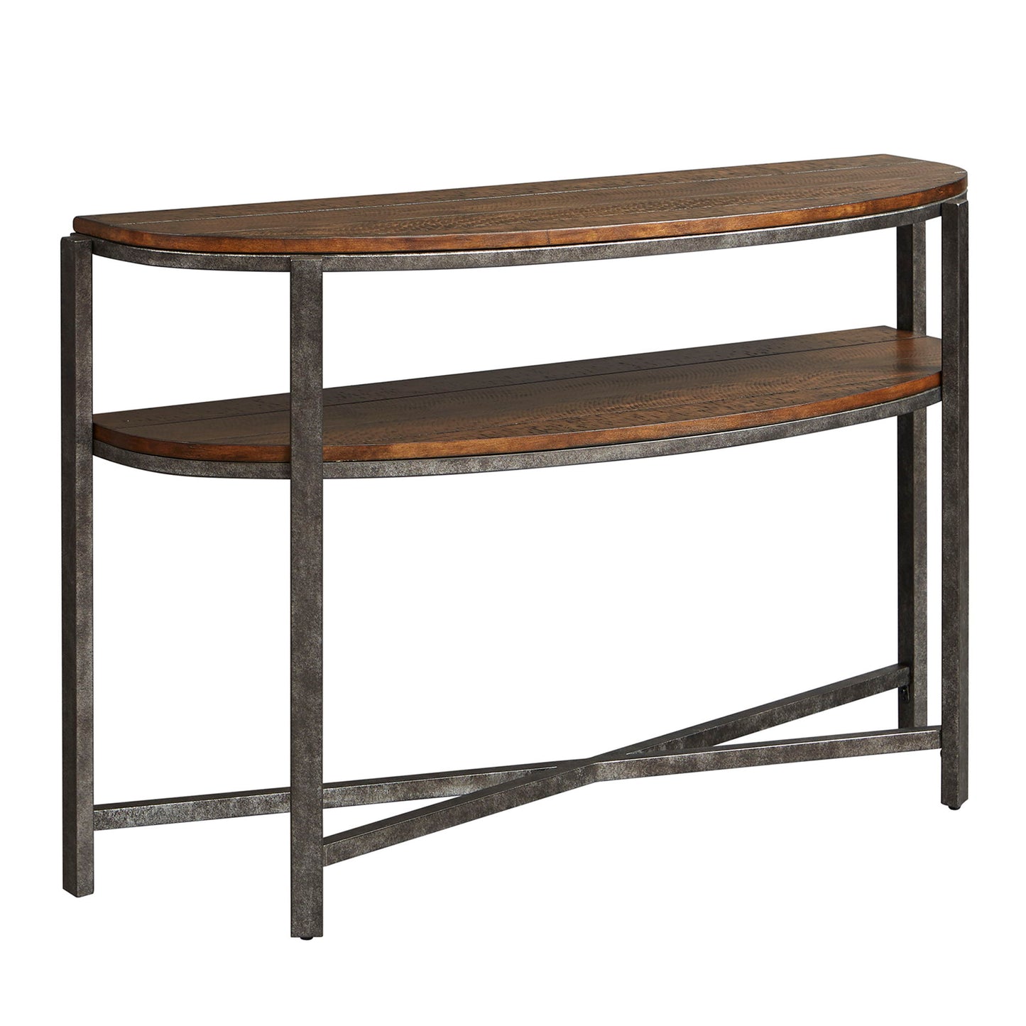 Breckinridge - Demilune Sofa Table - Dark Brown - Hornell Furniture Outlet