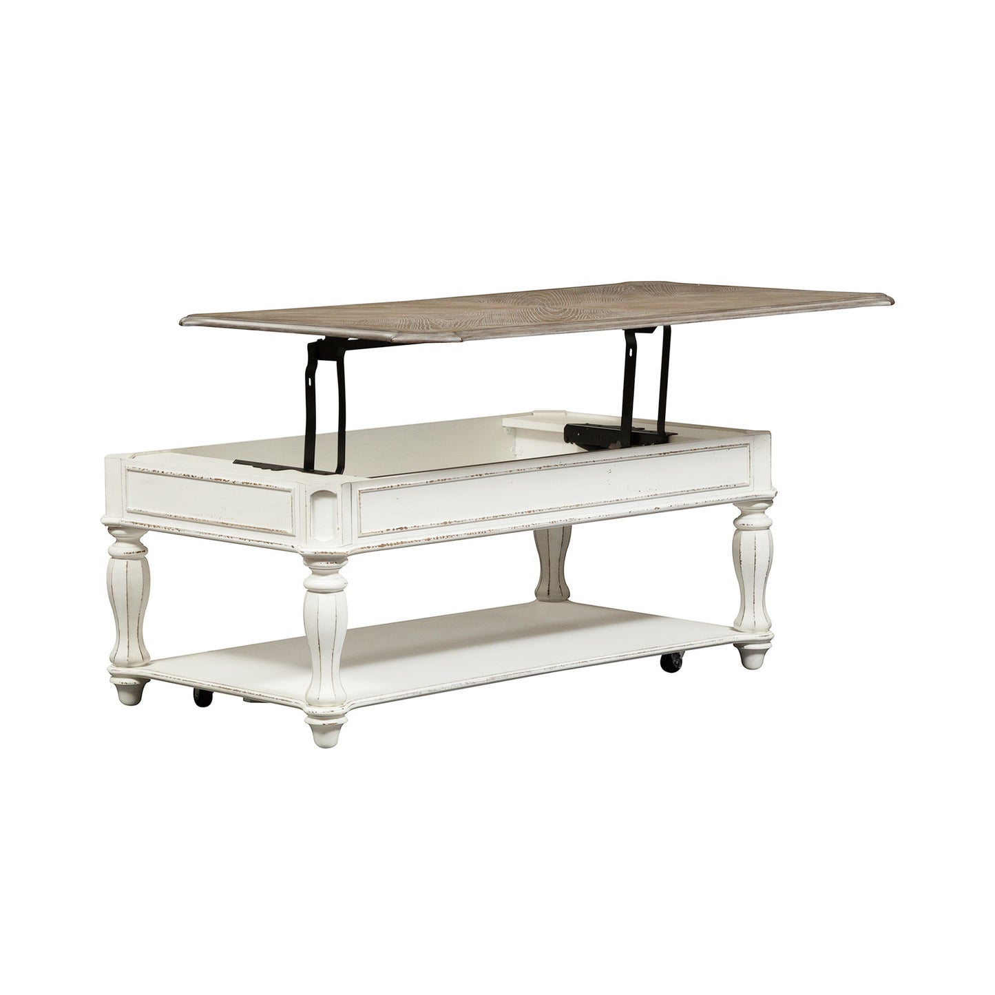 Magnolia Manor - Lift Top Cocktail Table - White - Hornell Furniture Outlet