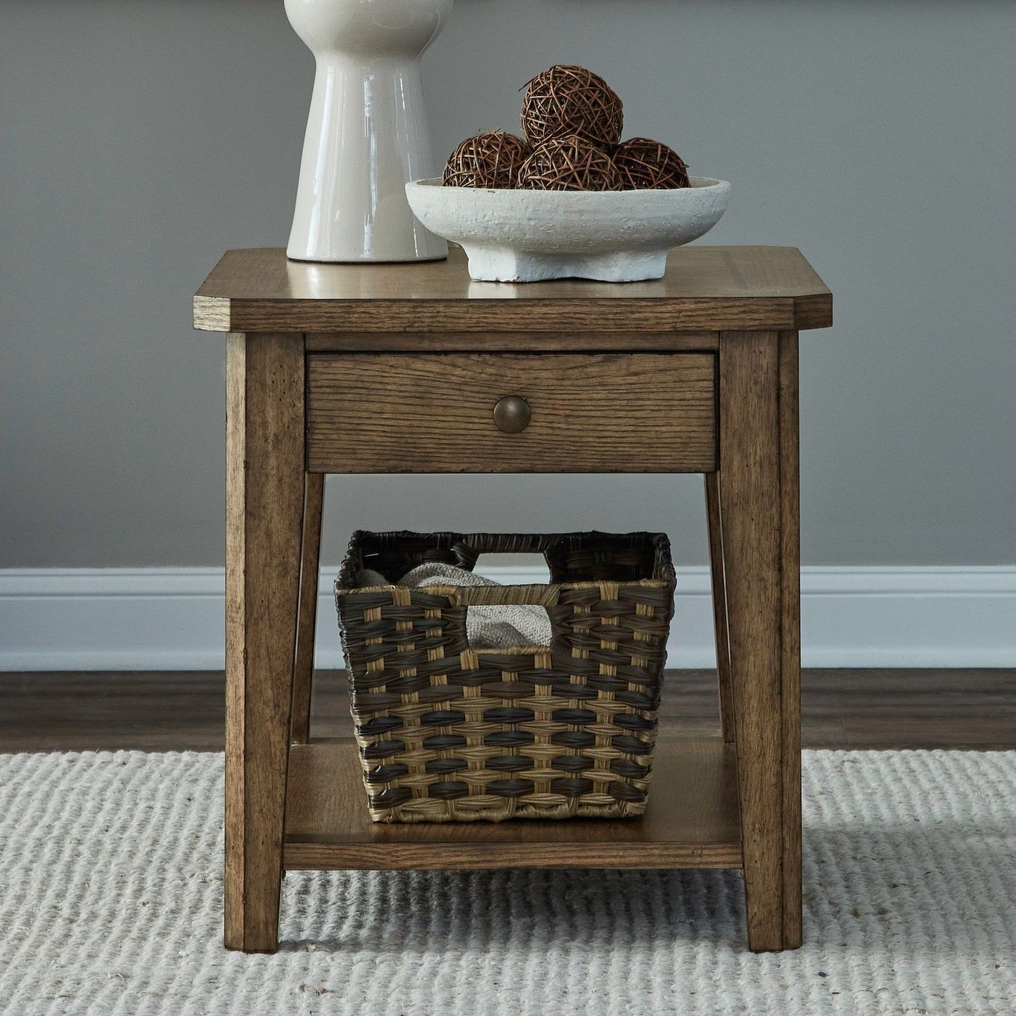 Carolina Park - End Table - Brown - Hornell Furniture Outlet