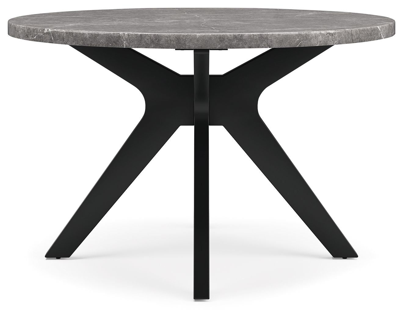 Glinari - Taupe / Black - Round Dining Room Table - Hornell Furniture Outlet