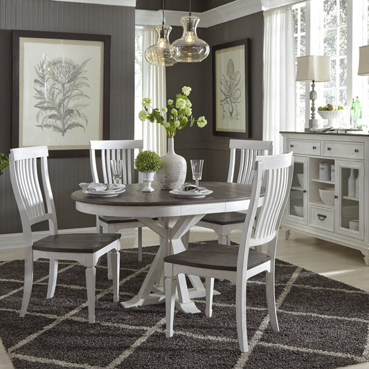 Allyson Park - Pedestal Table Set - Hornell Furniture Outlet