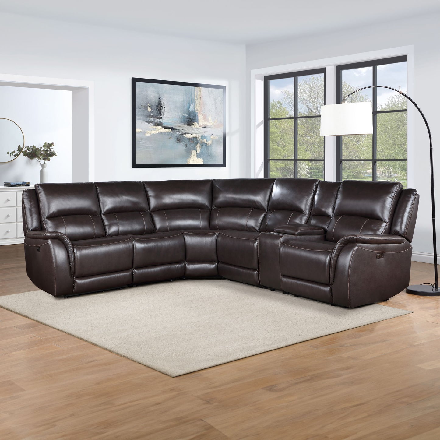 Alexandria - Leather Power Sectional - Hornell Furniture Outlet