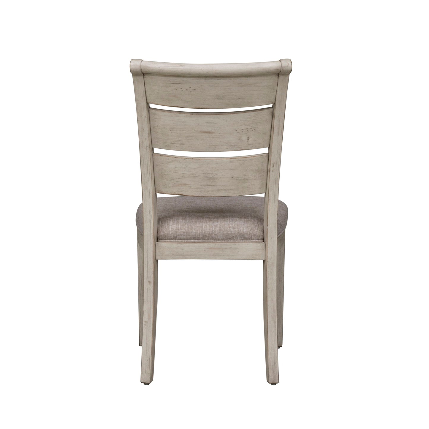 Farmhouse Reimagined - Ladder Back Upholstered Side Chair - White - Hornell Furniture Outlet