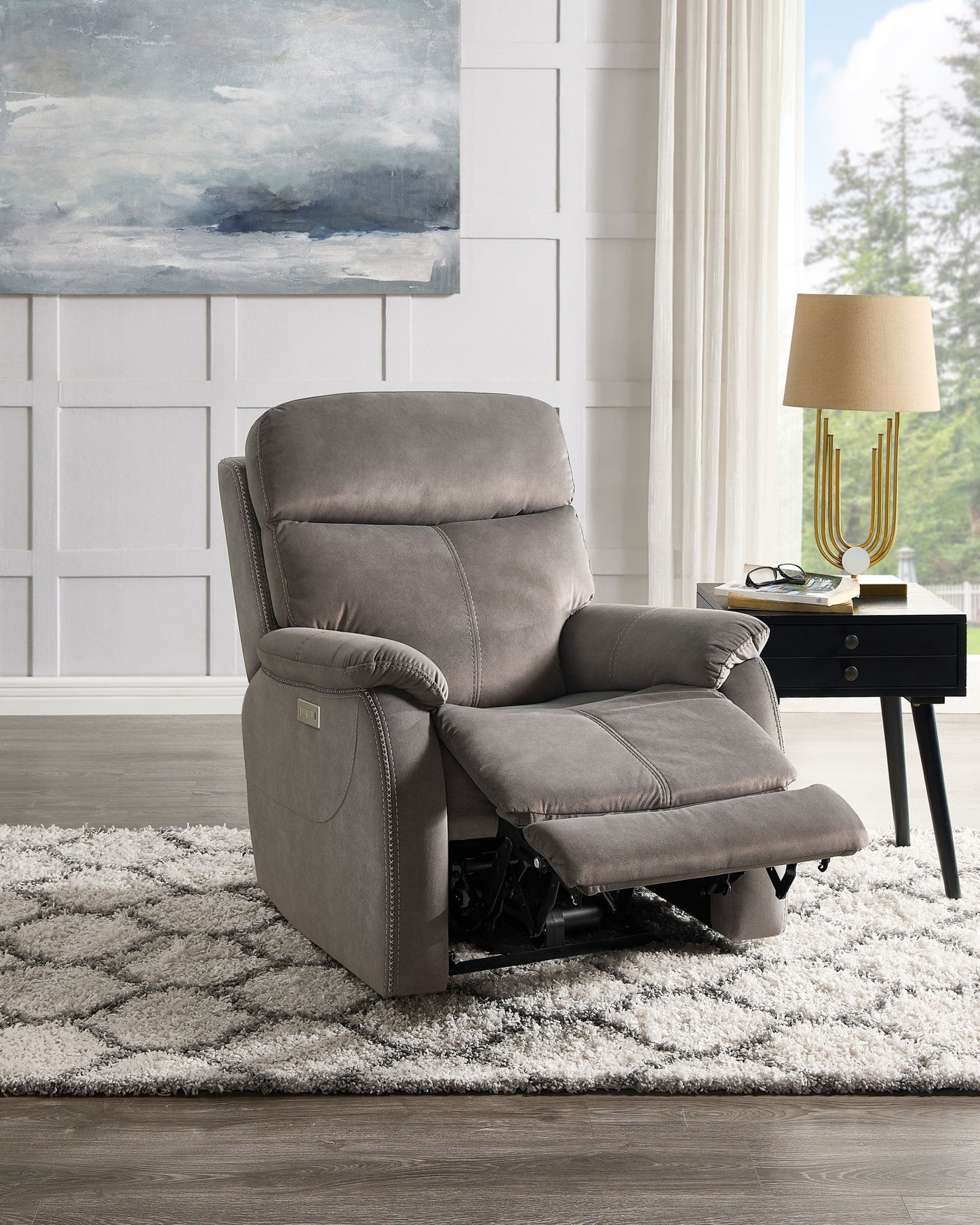 Surrey - Power Recliner - Gray - Hornell Furniture Outlet