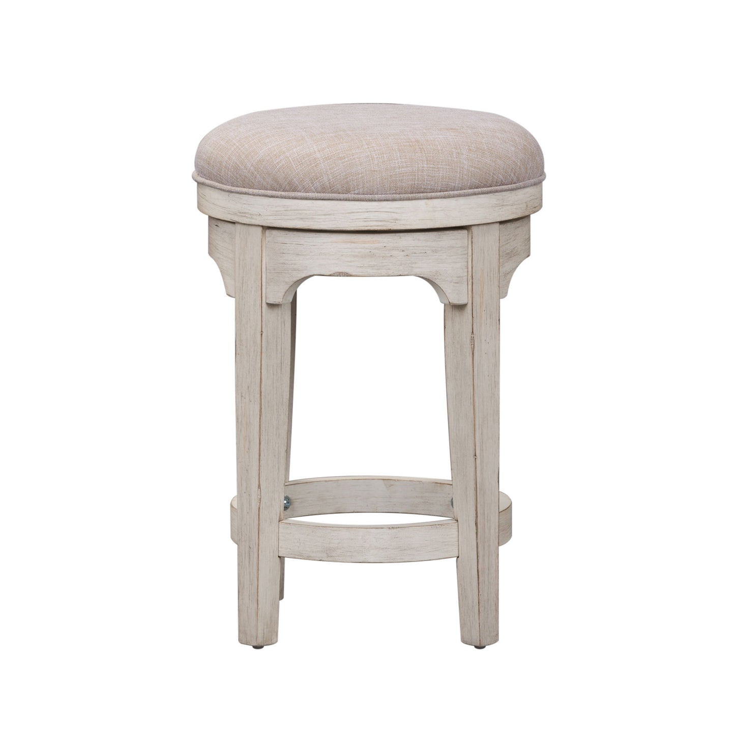 Farmhouse Reimagined - Console Swivel Stool - White - Hornell Furniture Outlet