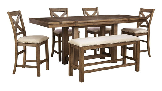 Moriville - Rectangular Dining Table Set - Counter Height - Hornell Furniture Outlet