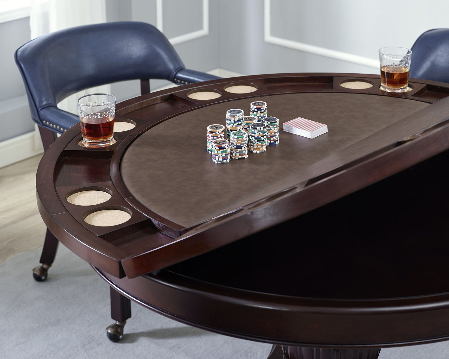 Tournament - Dining and Game Table - Dark Brown - Hornell Furniture Outlet