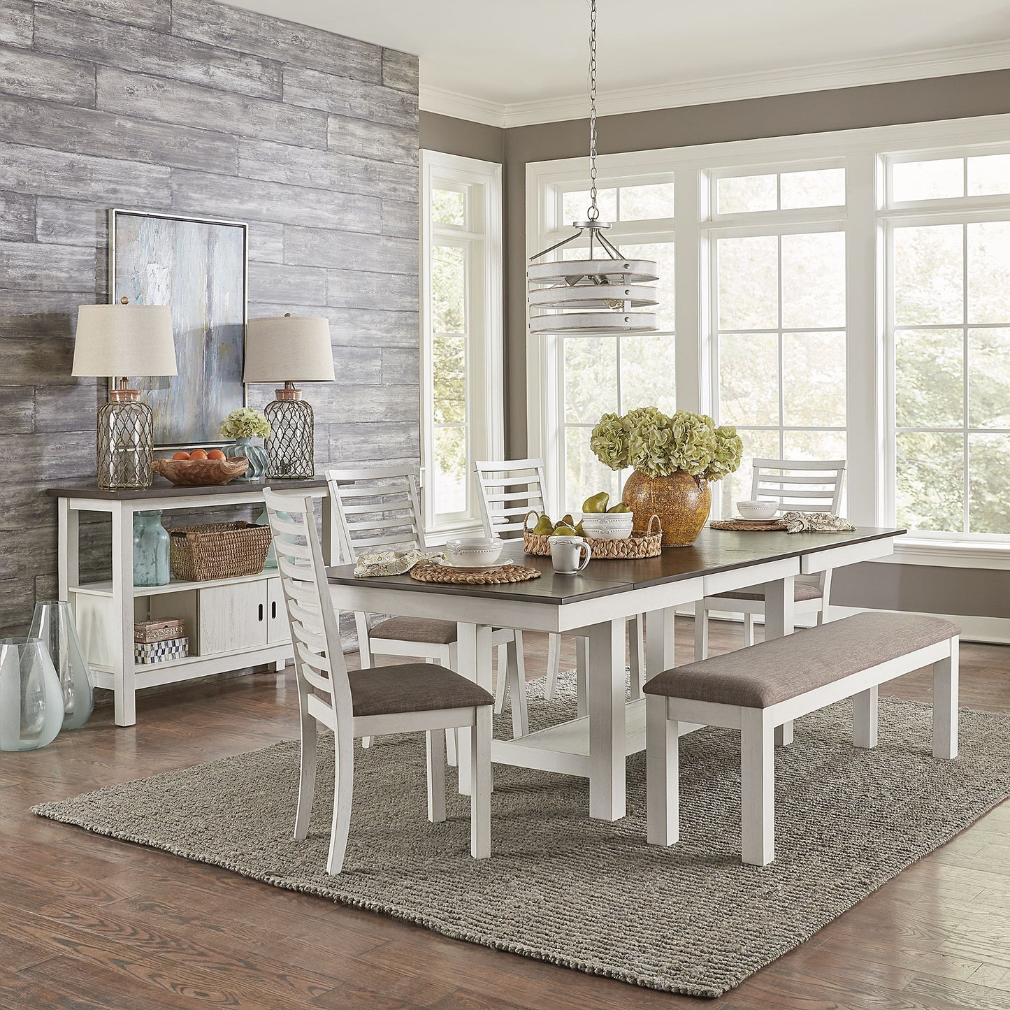 Brook Bay - Trestle Table Set - Hornell Furniture Outlet
