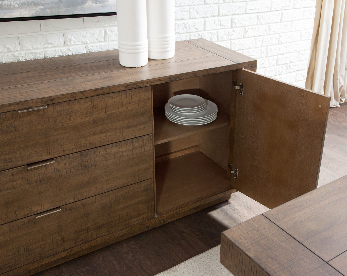 Garland - Server - Dark Brown - Hornell Furniture Outlet