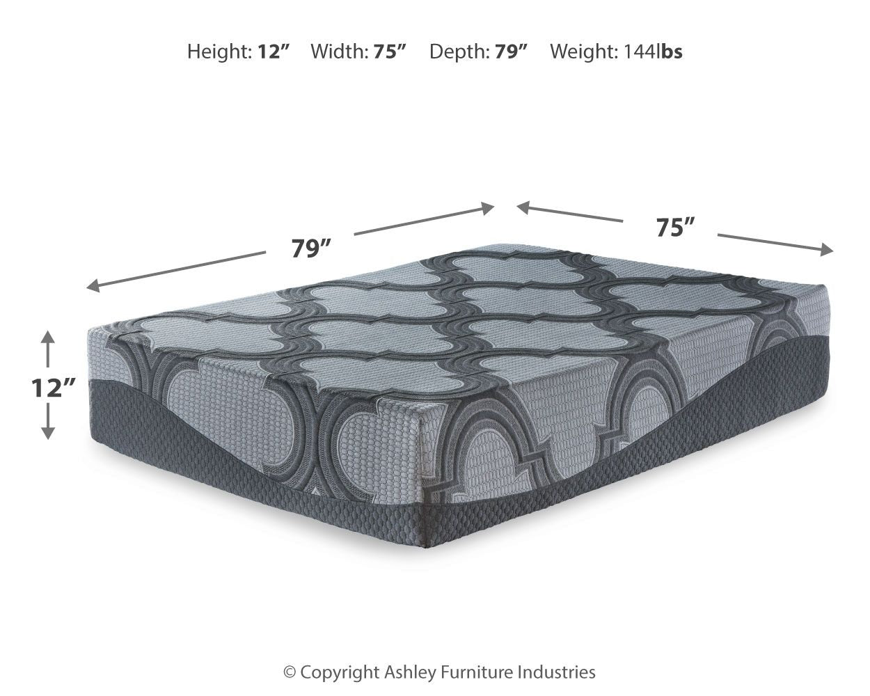 12 Inch Ashley Hybrid - Hybrid Mattress - Hornell Furniture Outlet