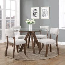 Wade - 5 Piece Dining Set - Dark Brown - Hornell Furniture Outlet