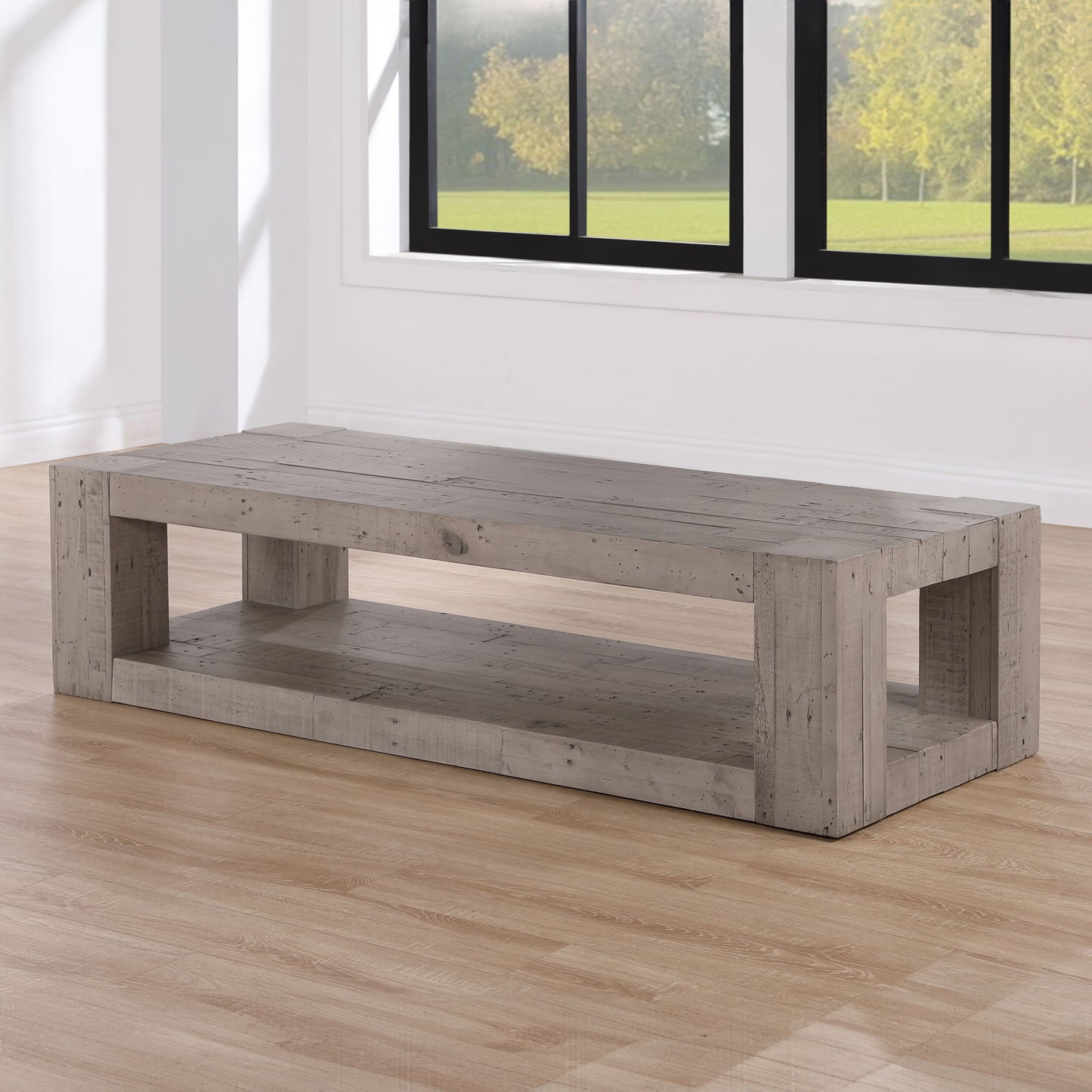 Pinedale - Cocktail Table With Casters - Tan - Hornell Furniture Outlet
