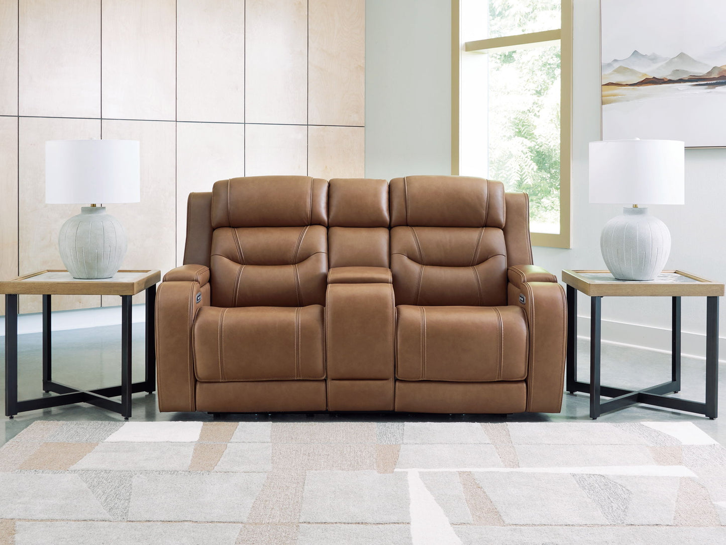 Knightington - Power Reclining Loveseat With Audio Seating - Hornell Furniture Outlet
