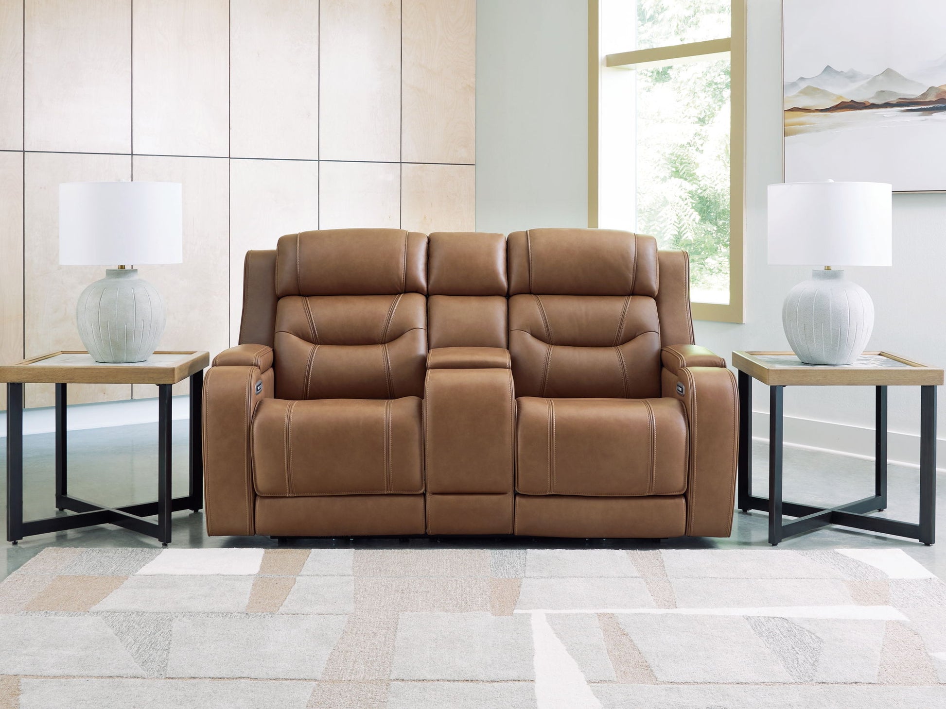 Knightington - Power Reclining Loveseat With Audio Seating - Hornell Furniture Outlet