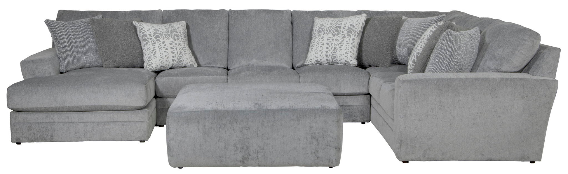 Glacier - Sectional With Cocktail Ottoman - Hornell Furniture Outlet