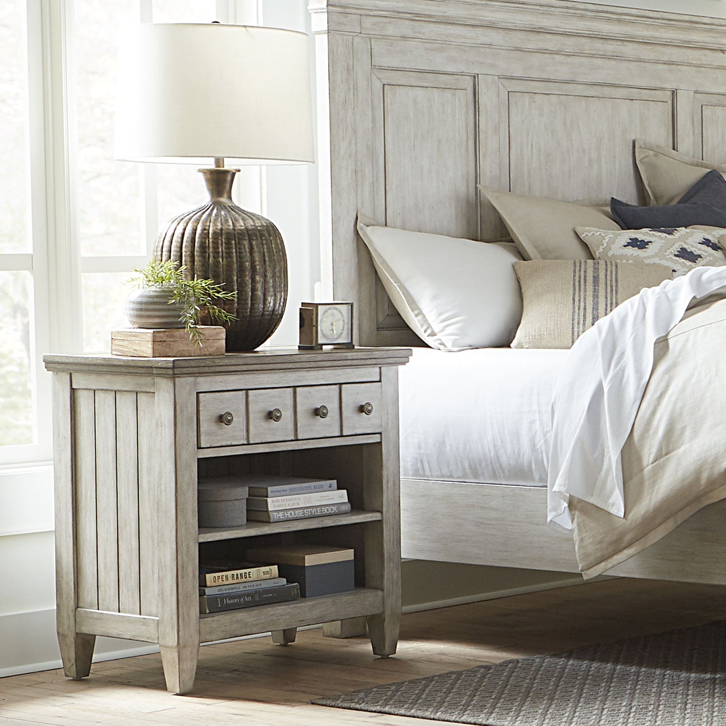Heartland - 1 Drawer Nightstand With Charging Station - White - Hornell Furniture Outlet