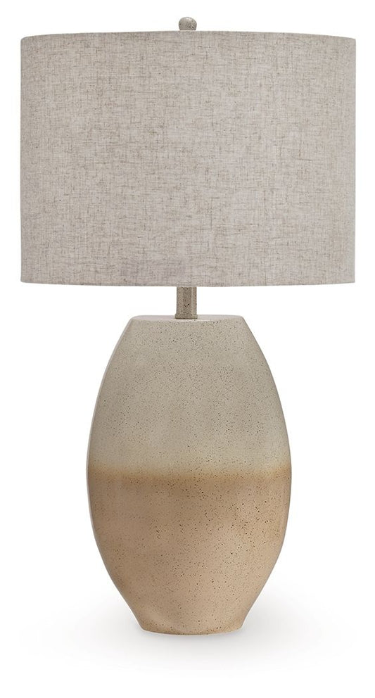 Linas - Cream / Beige - Metal Table Lamp - Hornell Furniture Outlet