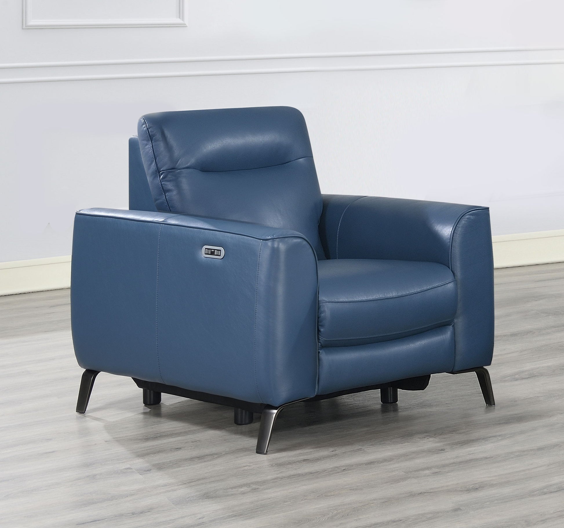 Sansa - Dual Power Reclining Chair - Ocean - Hornell Furniture Outlet