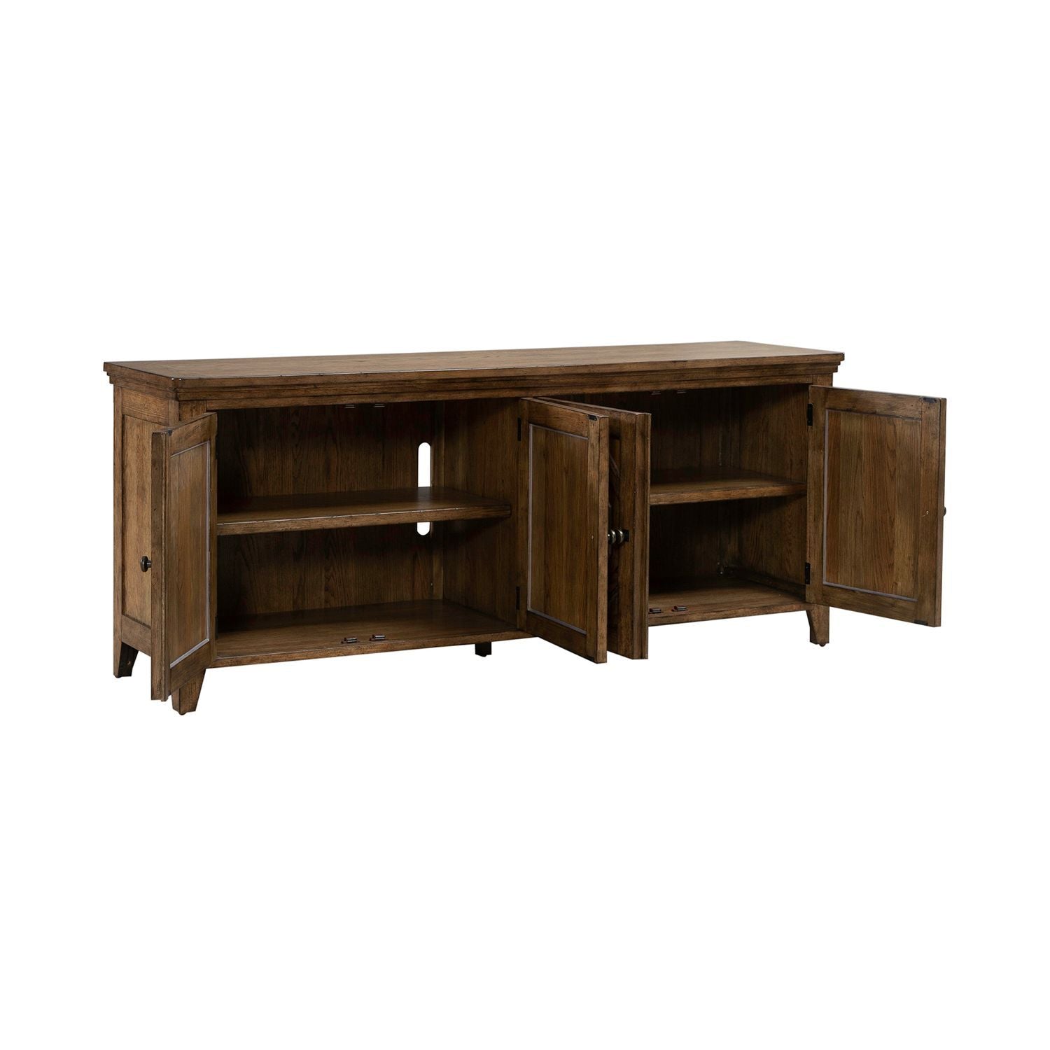 Carolina Park - 78" TV Console - Brown - Hornell Furniture Outlet