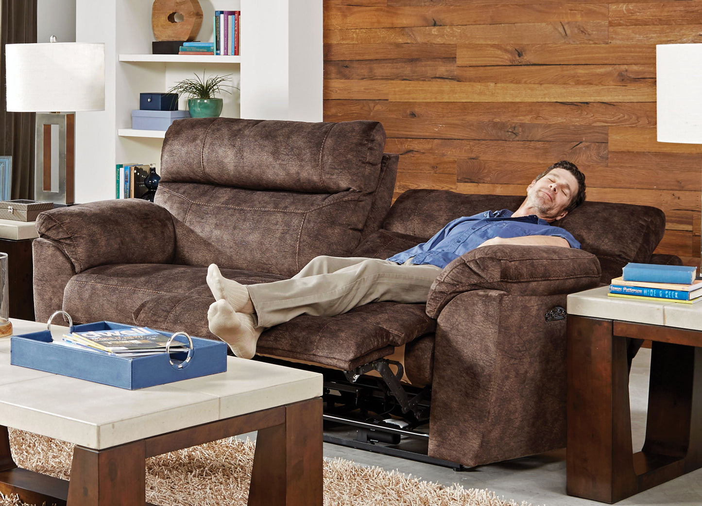 Sedona - Power Headrest Lay Flat Reclining Sofa - Hornell Furniture Outlet