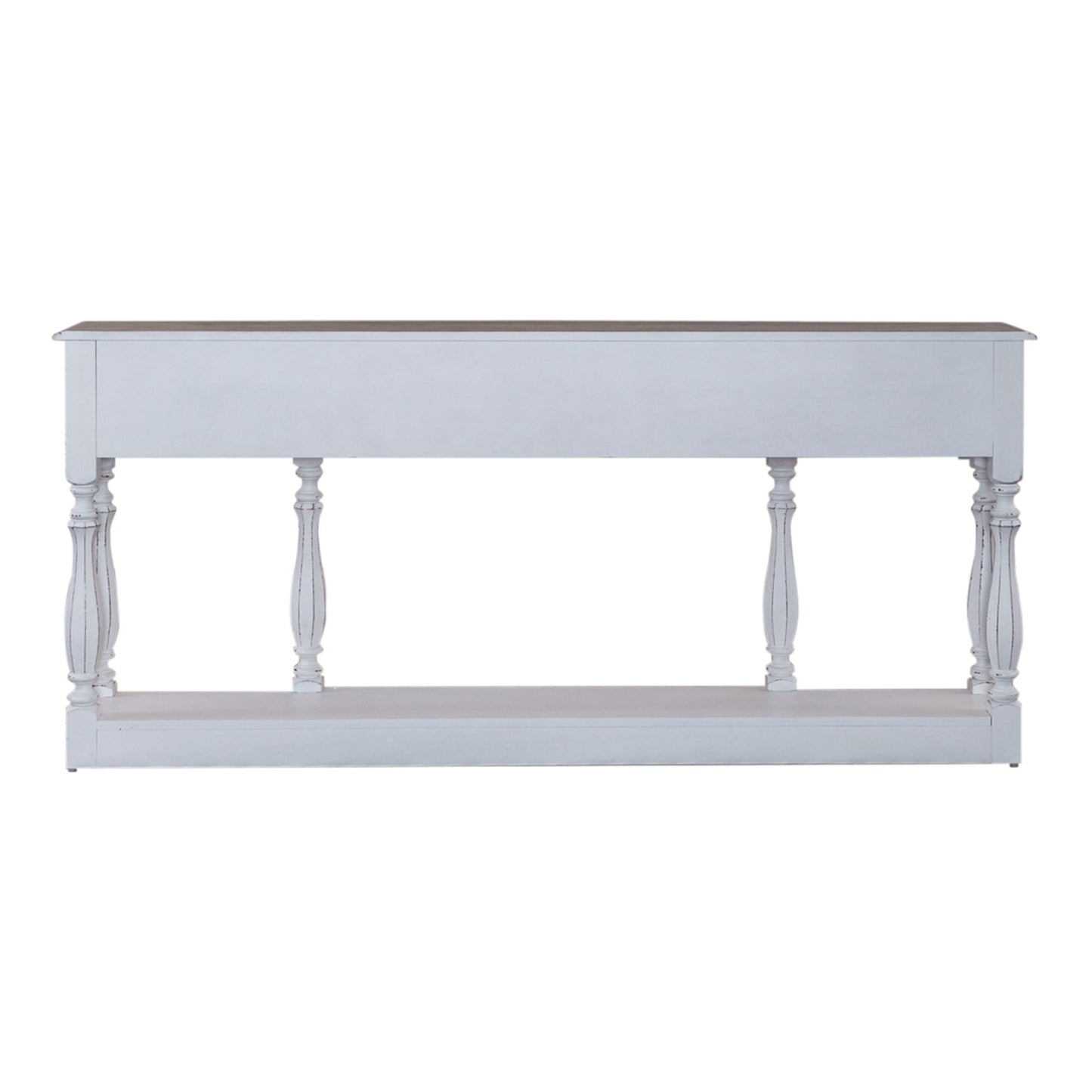 Magnolia Manor - 3 Drawer Hall Console Table - White - Hornell Furniture Outlet