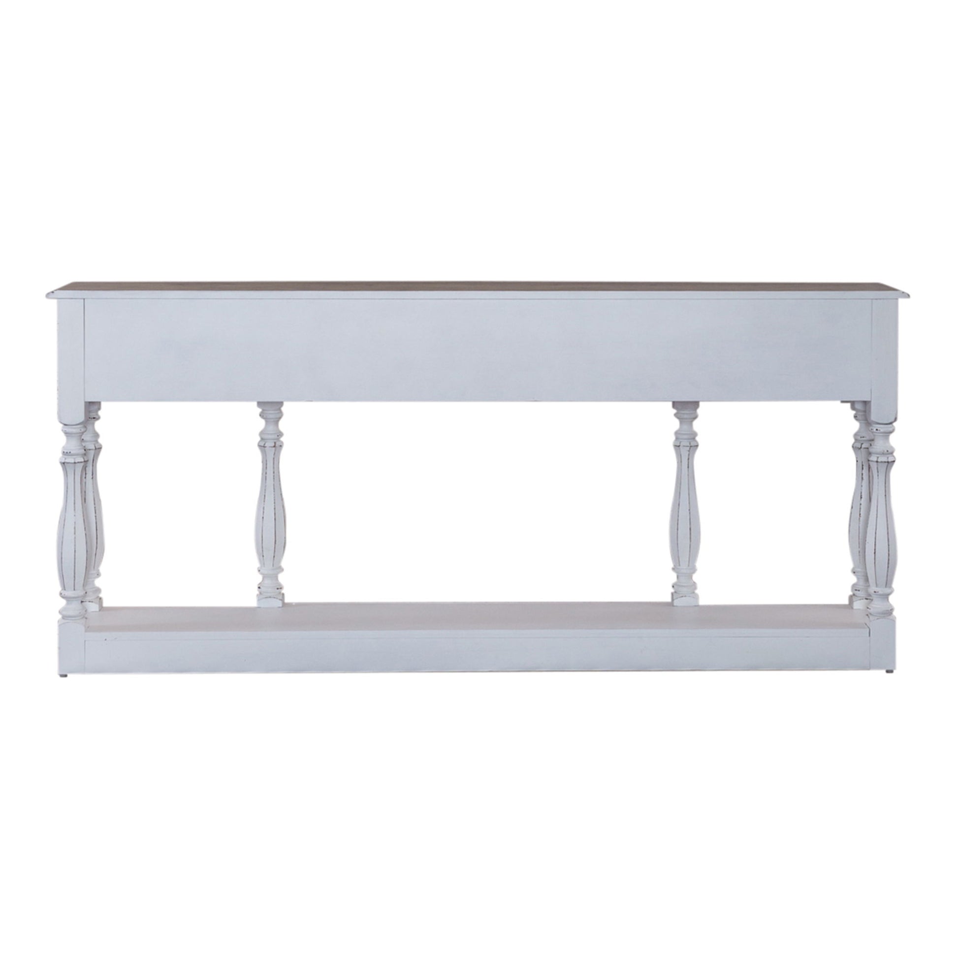 Magnolia Manor - 3 Drawer Hall Console Table - White - Hornell Furniture Outlet