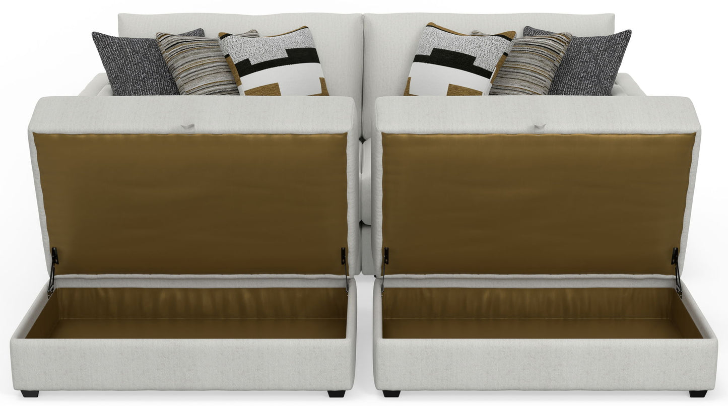 Trevor - Extra Deep Oversized Sofa With Included Storage Cocktail Ottoman - Hornell Furniture Outlet