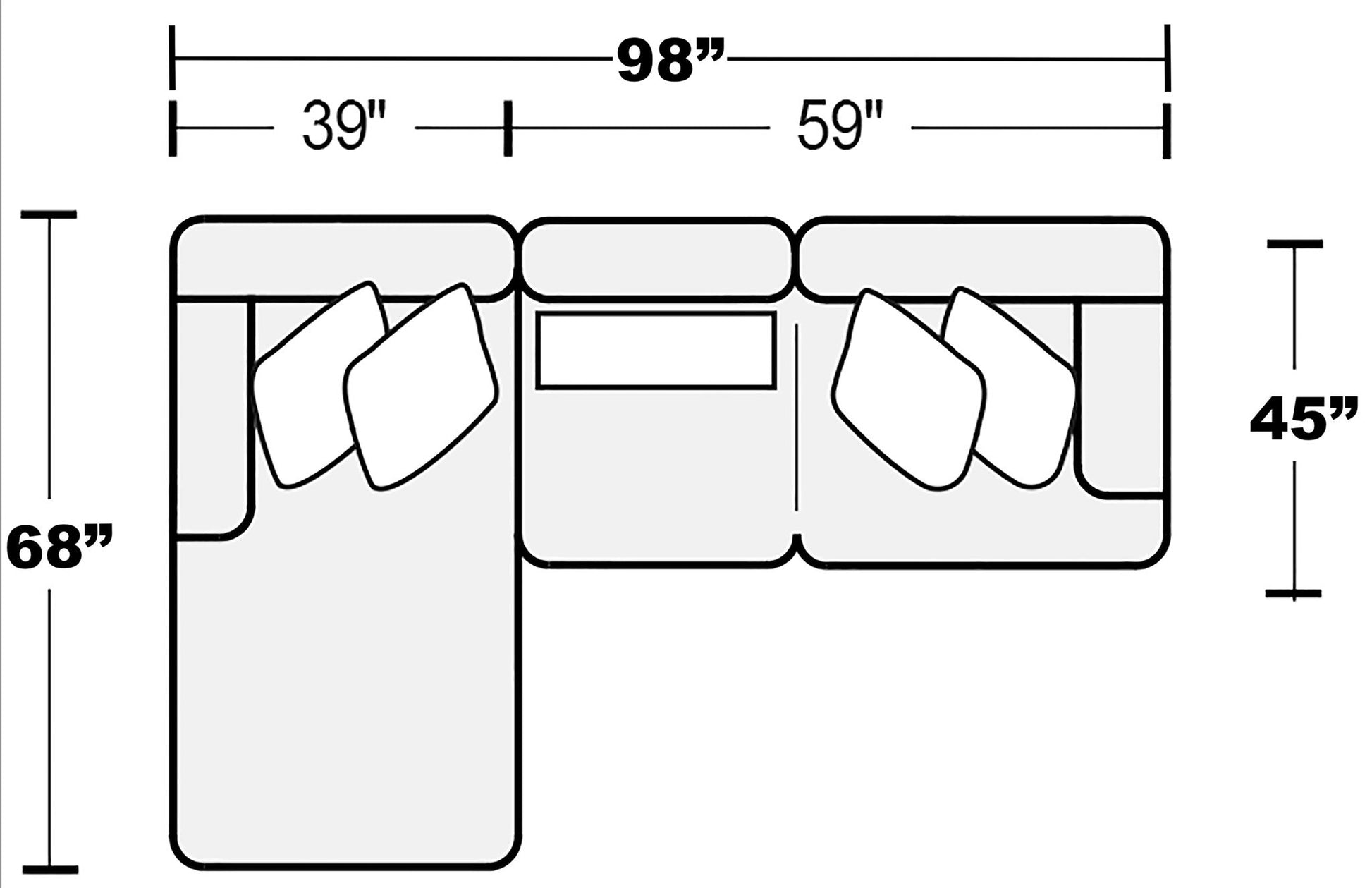 Logan - Upholstered Sectional With Comfort Coil Seating And Accent Pillows Included - Hornell Furniture Outlet
