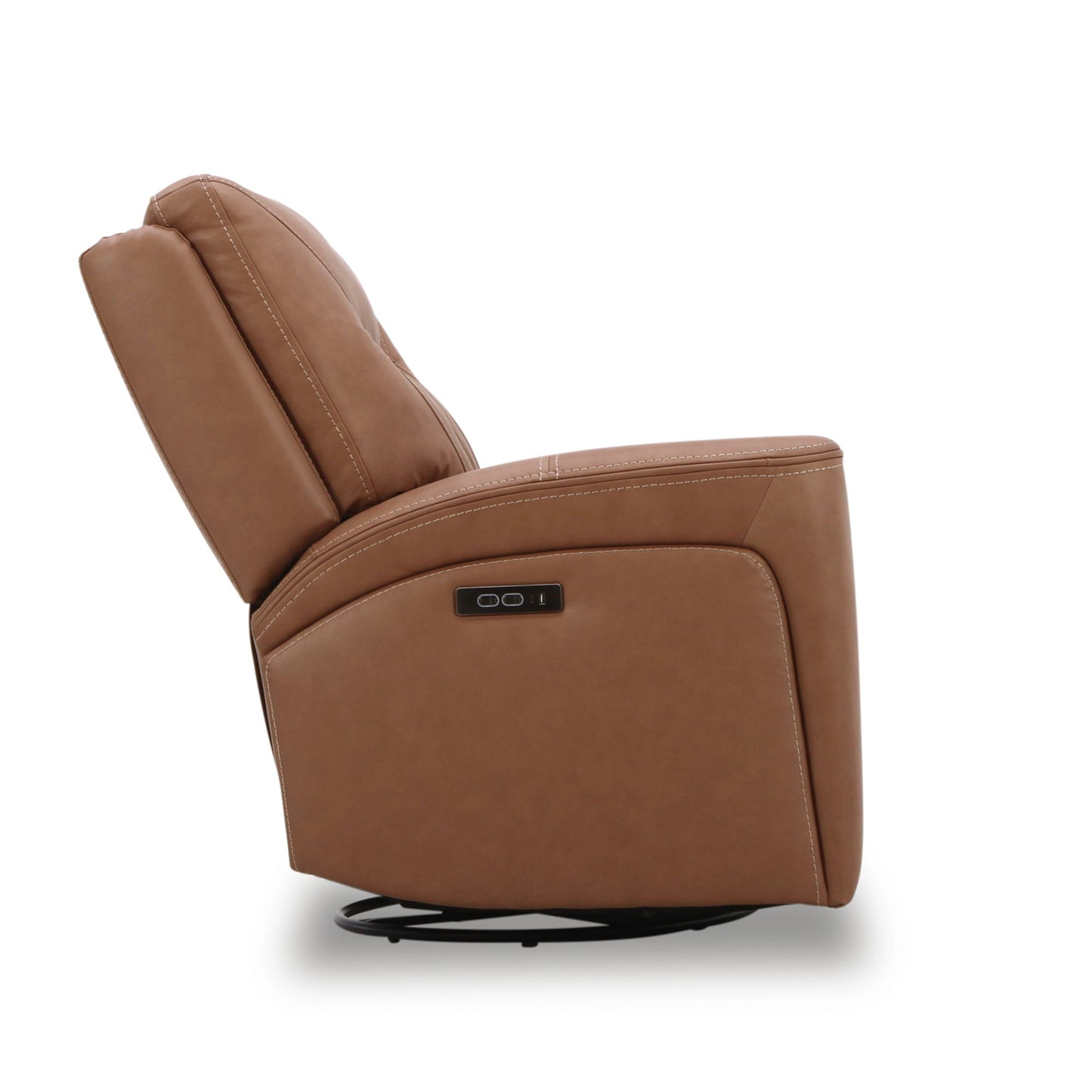 Bennett - Swivel Glider Recliner P2 - Butternut - Butternut Leather - Hornell Furniture Outlet