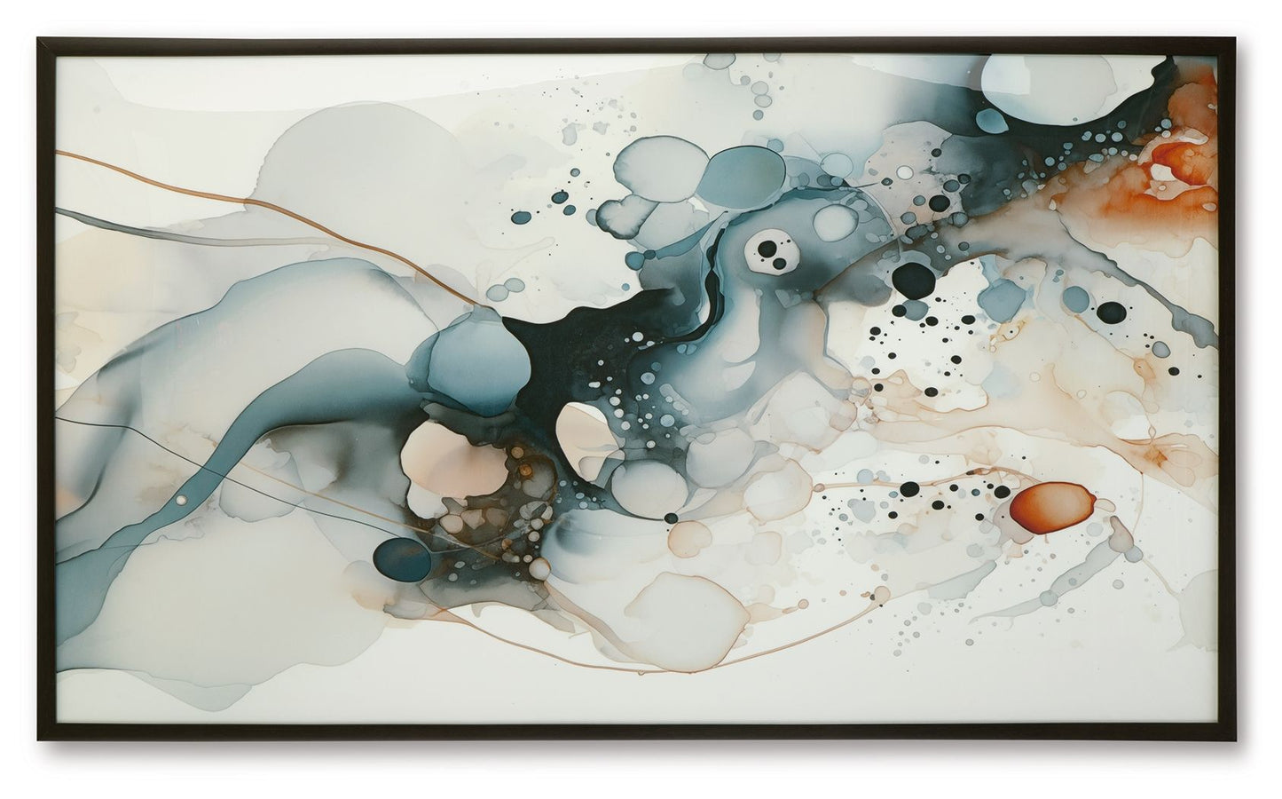 Foxenburg - Blue / Amber / White - Wall Art - Hornell Furniture Outlet