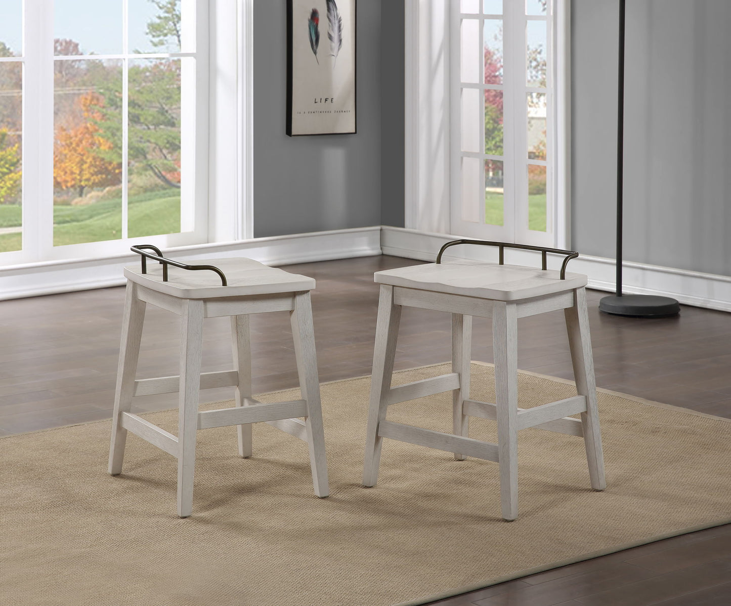 Pendleton - Counter Stool - White - Hornell Furniture Outlet