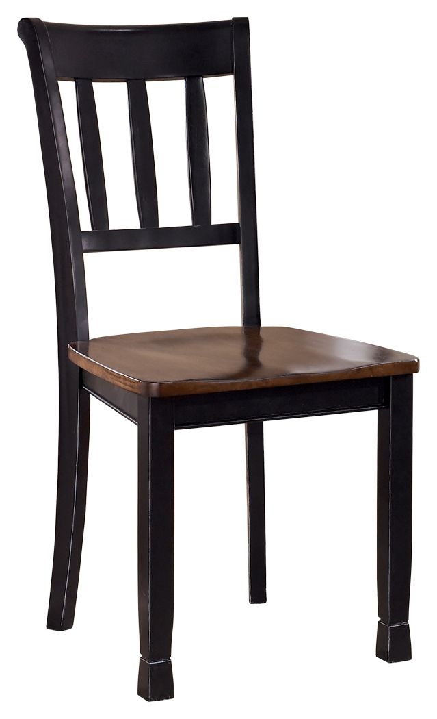 Owingsville - Black / Brown - Dining Room Side Chair (Set of 2) - Hornell Furniture Outlet