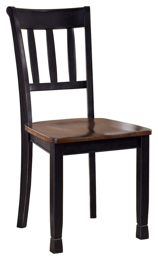 Owingsville - Black / Brown - Dining Room Side Chair (Set of 2) - Hornell Furniture Outlet