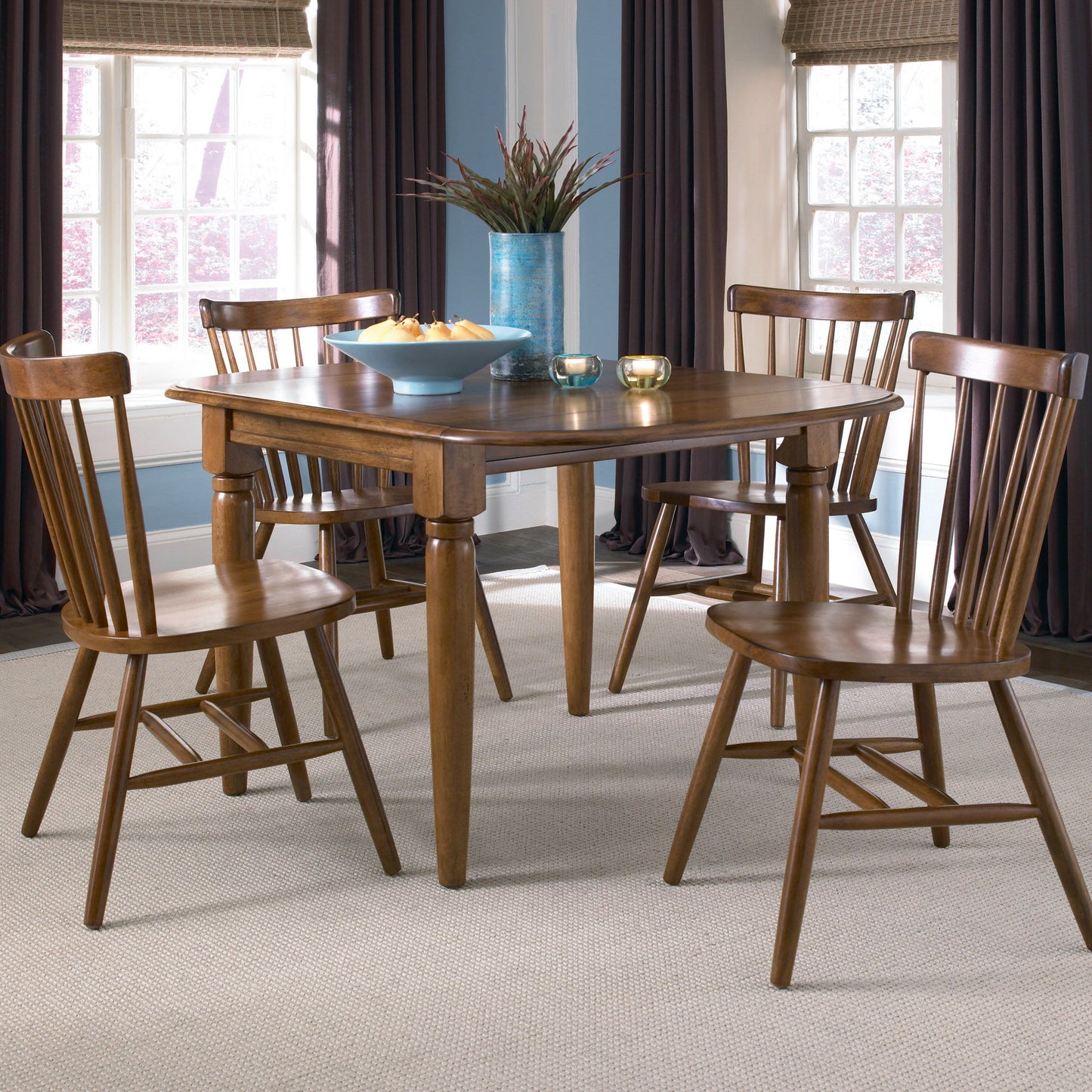 Creations - 5 Piece Drop Leaf Set - Dark Brown - Hornell Furniture Outlet