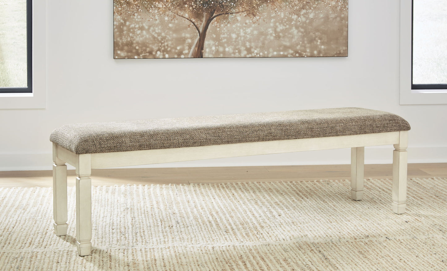 Bolanburg - Brown / Beige - Extra Large UPH DRM Bench - Hornell Furniture Outlet