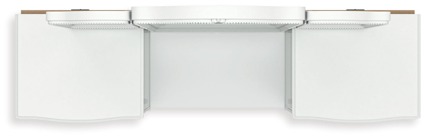 Kozlani - Vanity With Mirror - White - Hornell Furniture Outlet