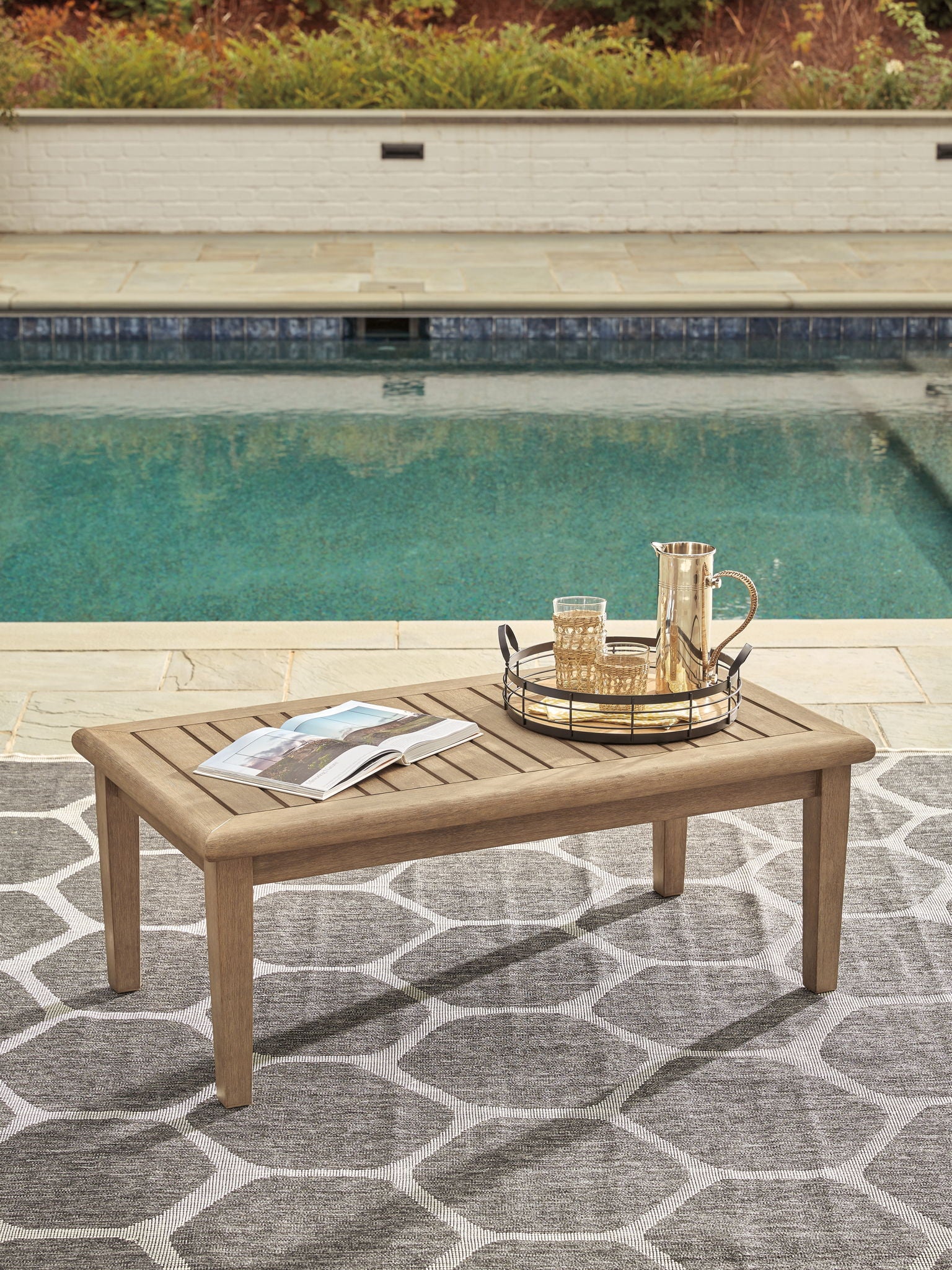 Carter Hall - Beige - Rectangular Cocktail Table - Hornell Furniture Outlet