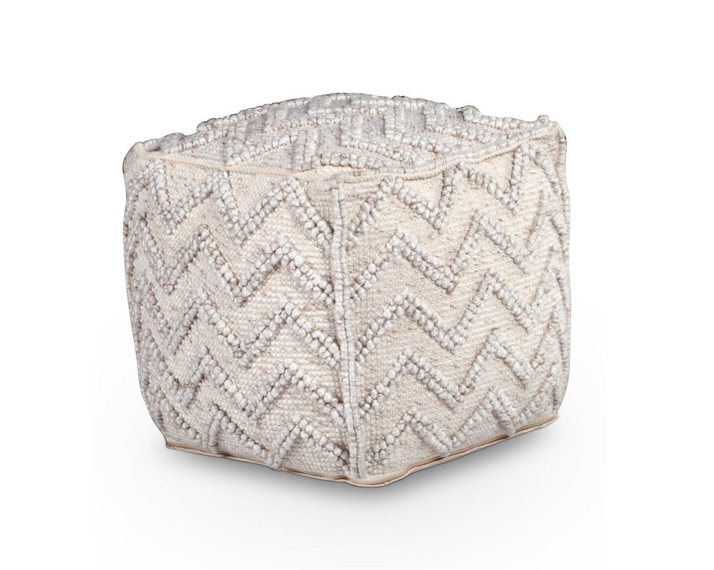 Kenzari - Square Zigzag Handwoven - Gray - Hornell Furniture Outlet