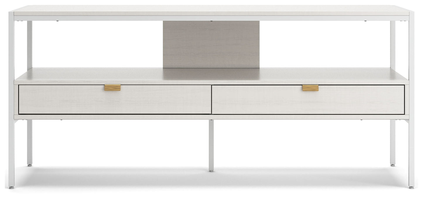 Deznee - White - Large TV Stand - Hornell Furniture Outlet