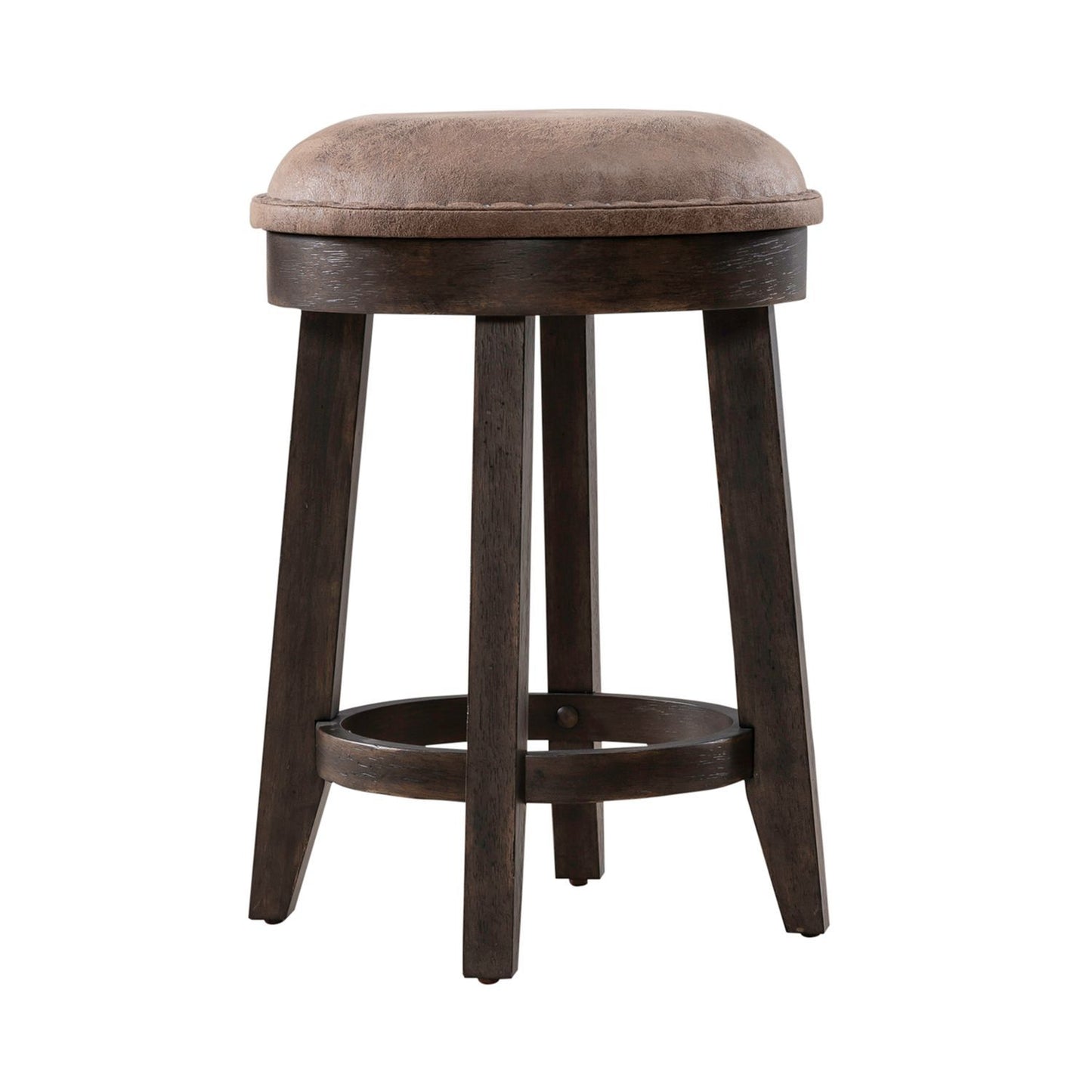 Paradise Valley - Upholstered Console Stool (RTA) - Dark Brown - Hornell Furniture Outlet
