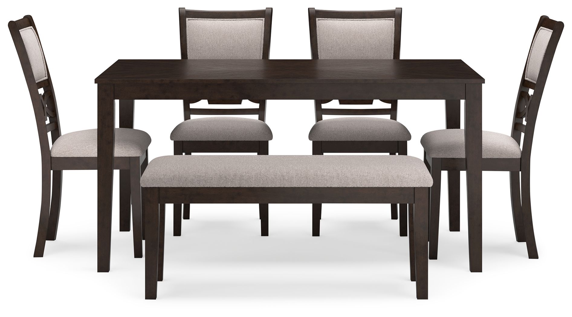 Langwest - Brown - Dining Room Table Set (Set of 6) - Hornell Furniture Outlet